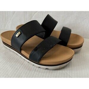 Reef Women's Cushion Banded Horizon Hi Sandal - Black Sz 9 Women’s